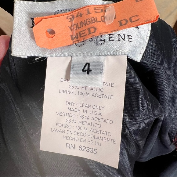 Betsey & Adam High Neckline Copper Red Shimmering Maxi Prom Cocktail Dre… - Picture 8 of 11